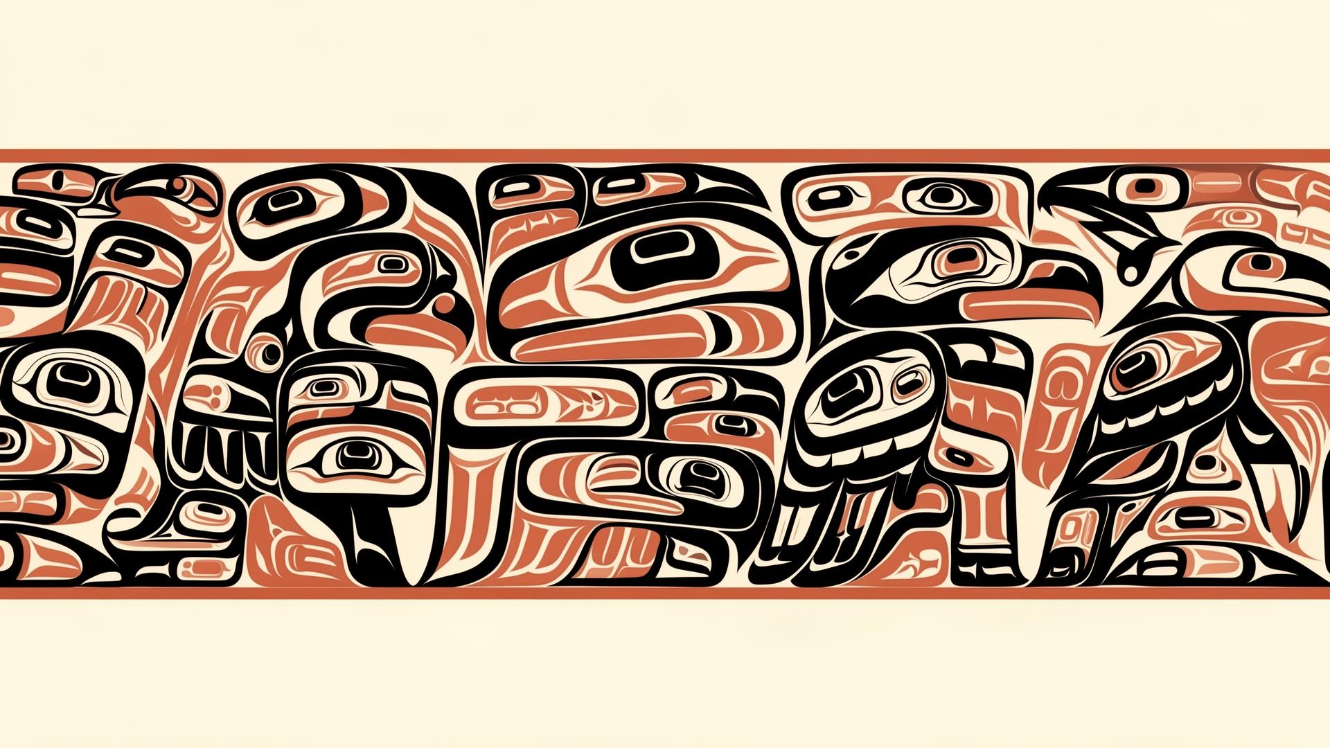 Haida-inspired decorative pattern