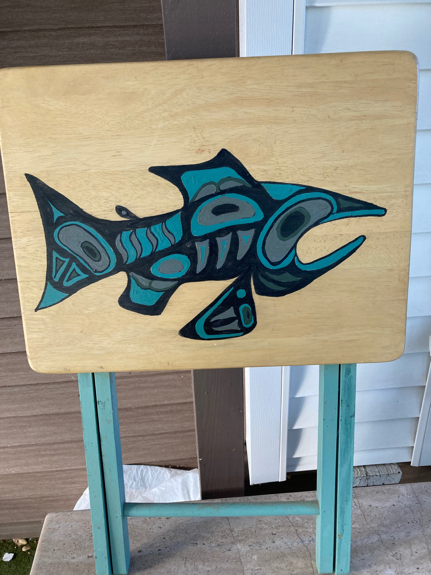 Salmon — Haida-inspired woodcraft
