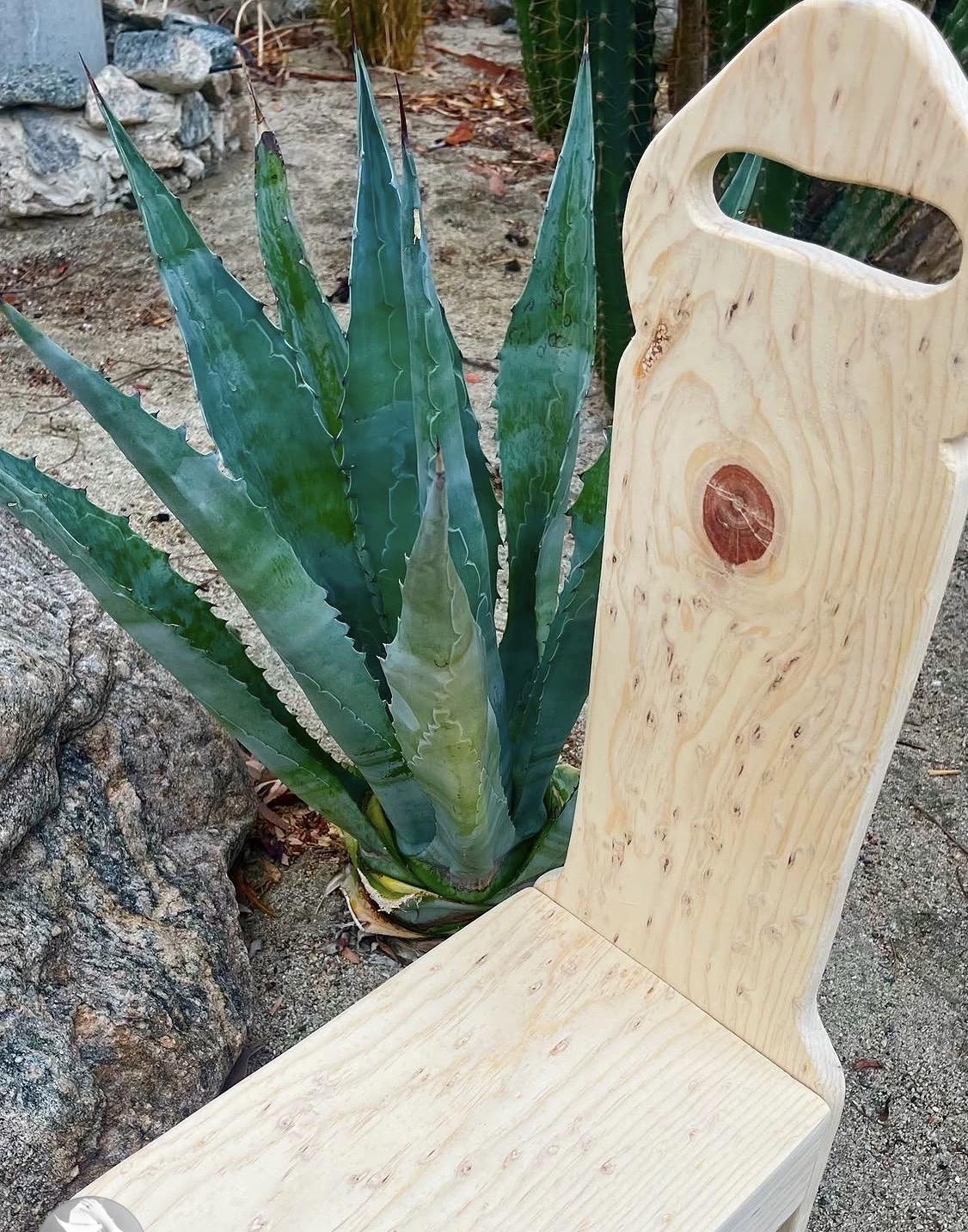 Handmade wood stool 1