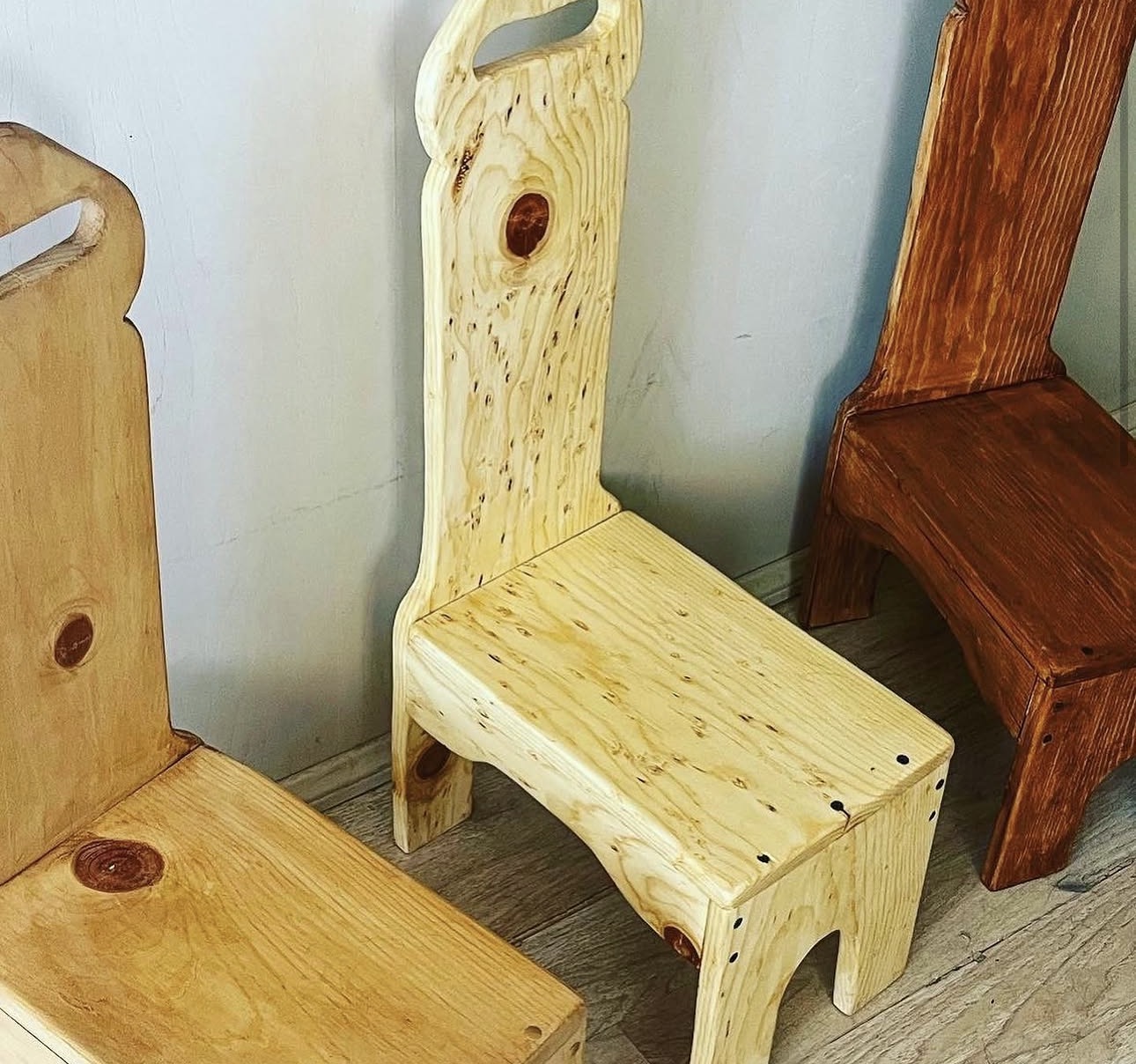 Handmade wood stool 2