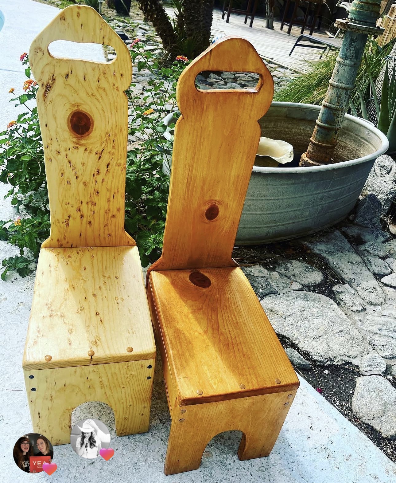 Handmade wood stool 3