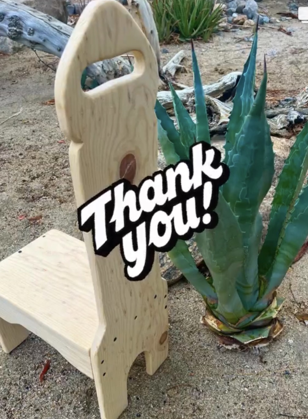 Handmade wood stool 4